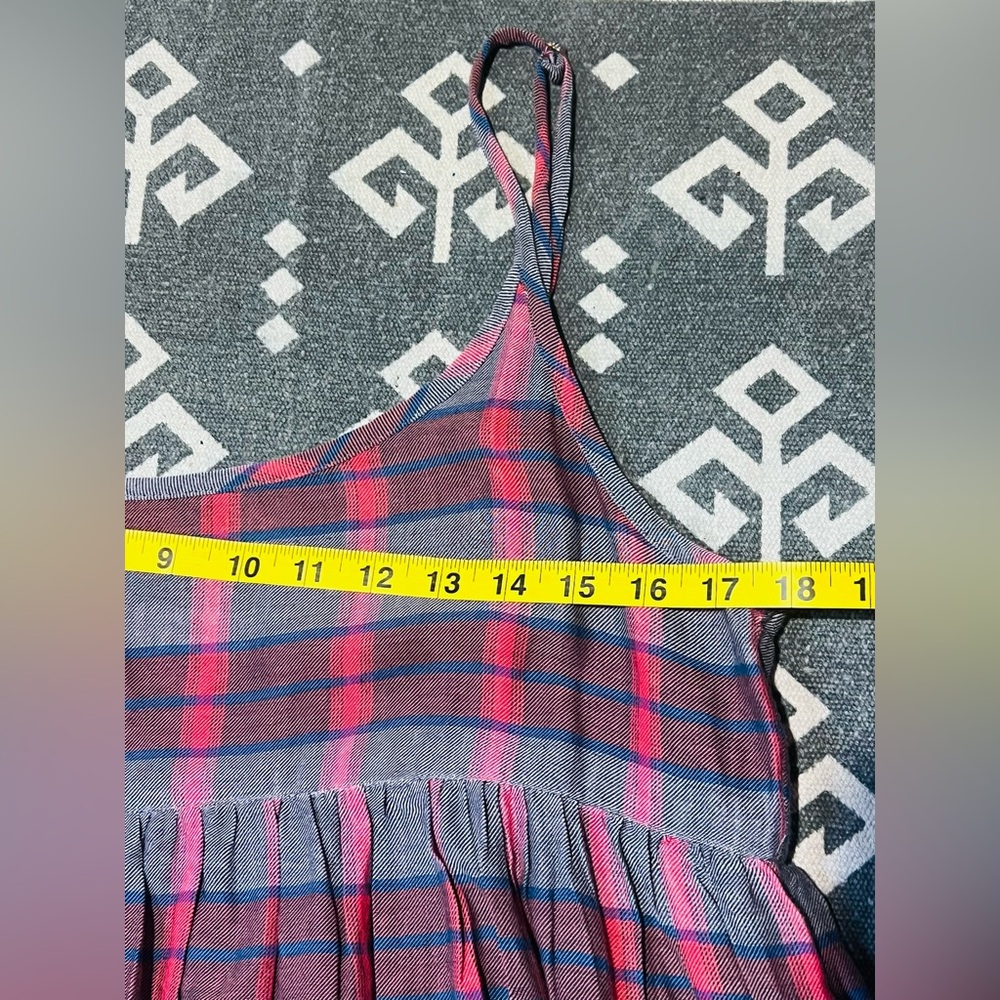 NATURAL LIFE Pink and Gray Plaid dress M - Picture 6 of 9